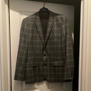 Men's Gray Plaid Blazer